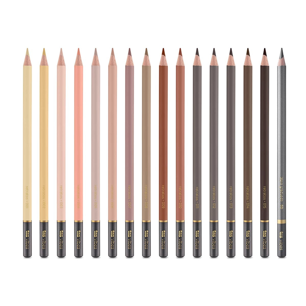 LAPIS COR TRIS VIBES 15 CORES RETRATOS + LAPIS 6B