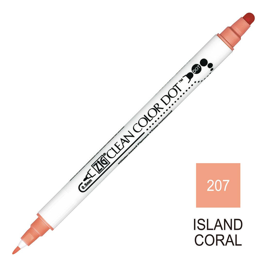 CANETA ZIG CLEAN DOT COLOR DUPLA 207 ISLAND CORAL TC6100207