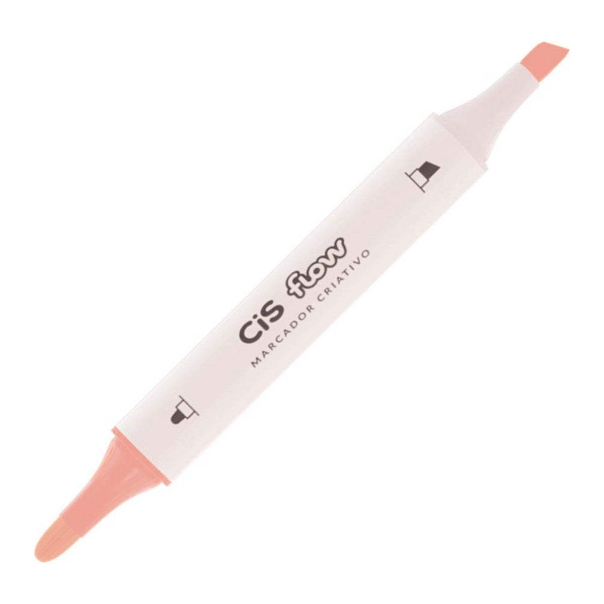 MARCADOR CRIATIVO CIS FLOW DUPLA 145 PESSEGO