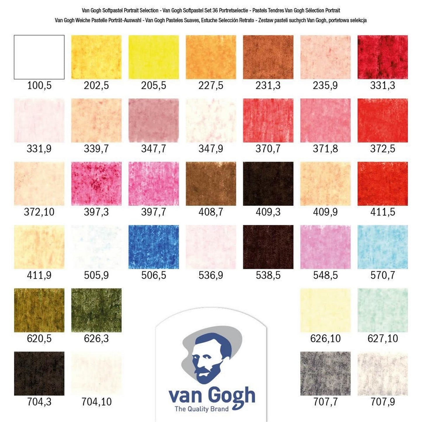PASTEL SECO SOFT TALENS VAN GOGH ESTOJO 36 CORES PORTRAIT