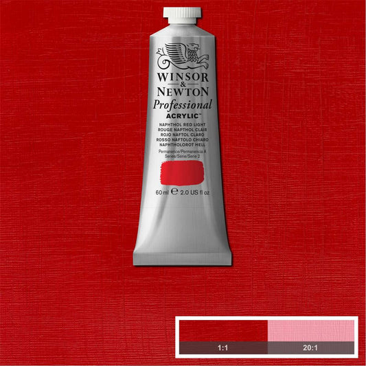 ACRILICA WINSOR NEWTON PROFISSIONAL 60ML 421 NAPHTHOL RED LIGHT S2
