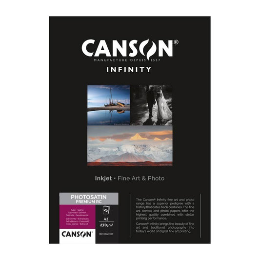 CANSON INFINITY PHOTO SATIN PREMIUM RC 270g/m2 A2 25 FOLHAS