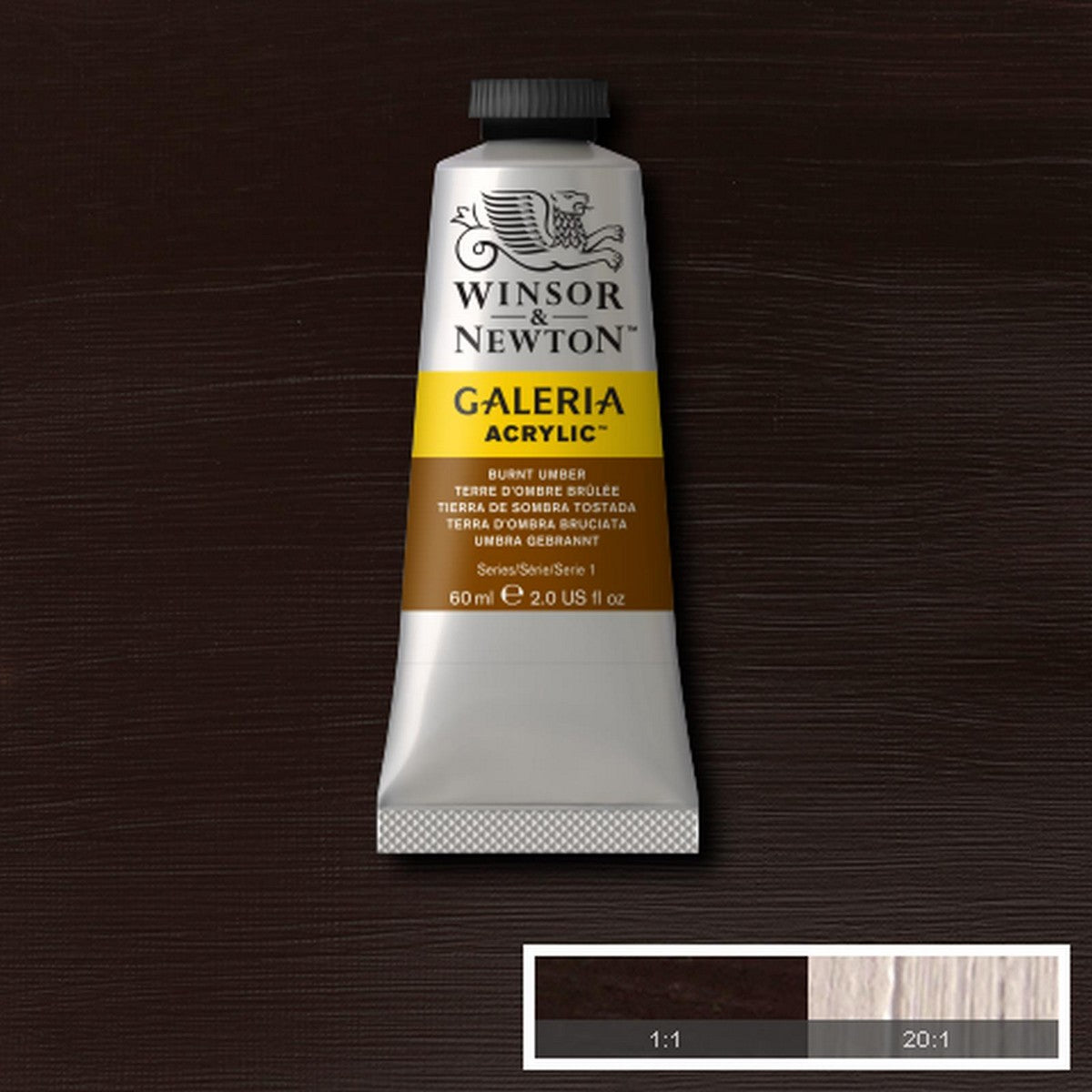 ACRILICA WINSOR NEWTON GALERIA 60ml 076 BURNT UMBER 2120076