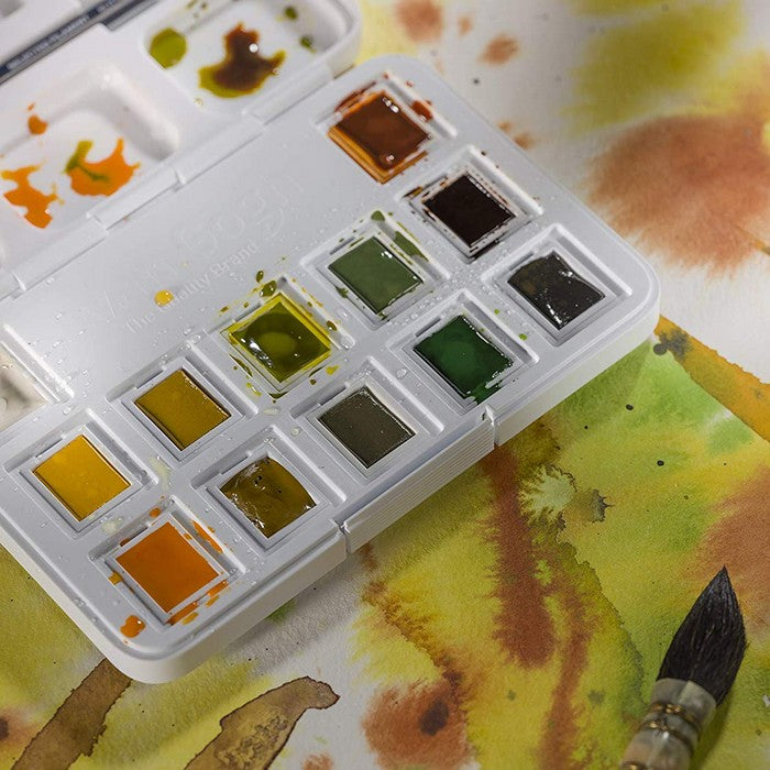 ESTOJO AQUARELA TALENS VAN GOGH 12 HALF PAN SHADES OF NATURE