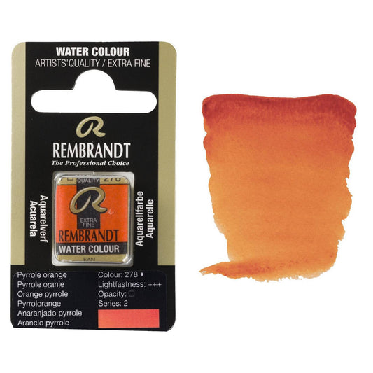 AQUARELA TALENS REMBRANDT HALF PAN 278 PYRROLE ORANGE S2