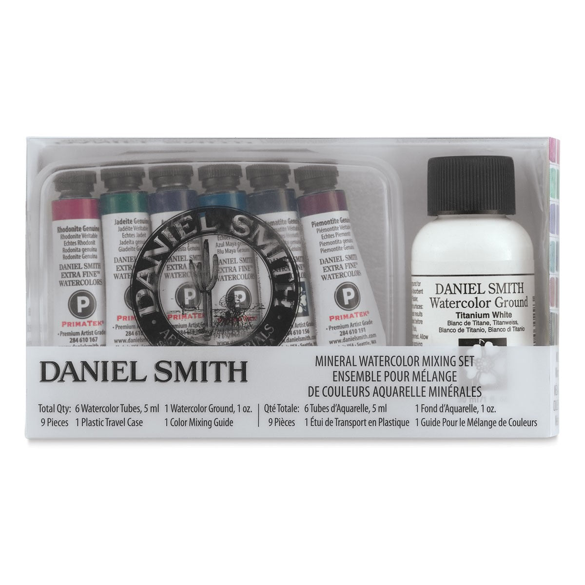 ESTOJO AQUARELA DANIEL SMITH MINERAL PRIMATEK MIXING 06 CORES + GROUND
