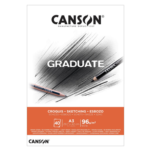BLOCO CANSON GRADUATE CROQUIS A3 96G/M2 40F