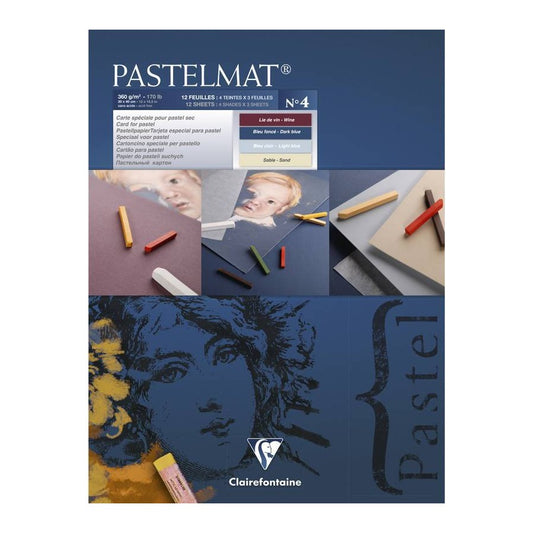 BLOCO CLAIREFONTAINE PASTELMAT 4 360G/M2 30x40 12FLS (04 CORES)