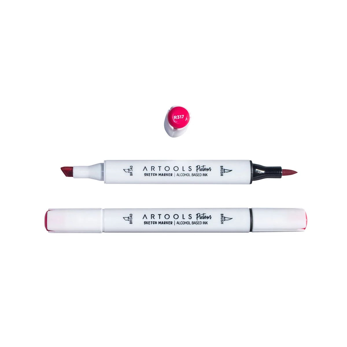 MARCADOR ARTOOLS PICTOM PONTA DUPLA DEEP RED (R317)