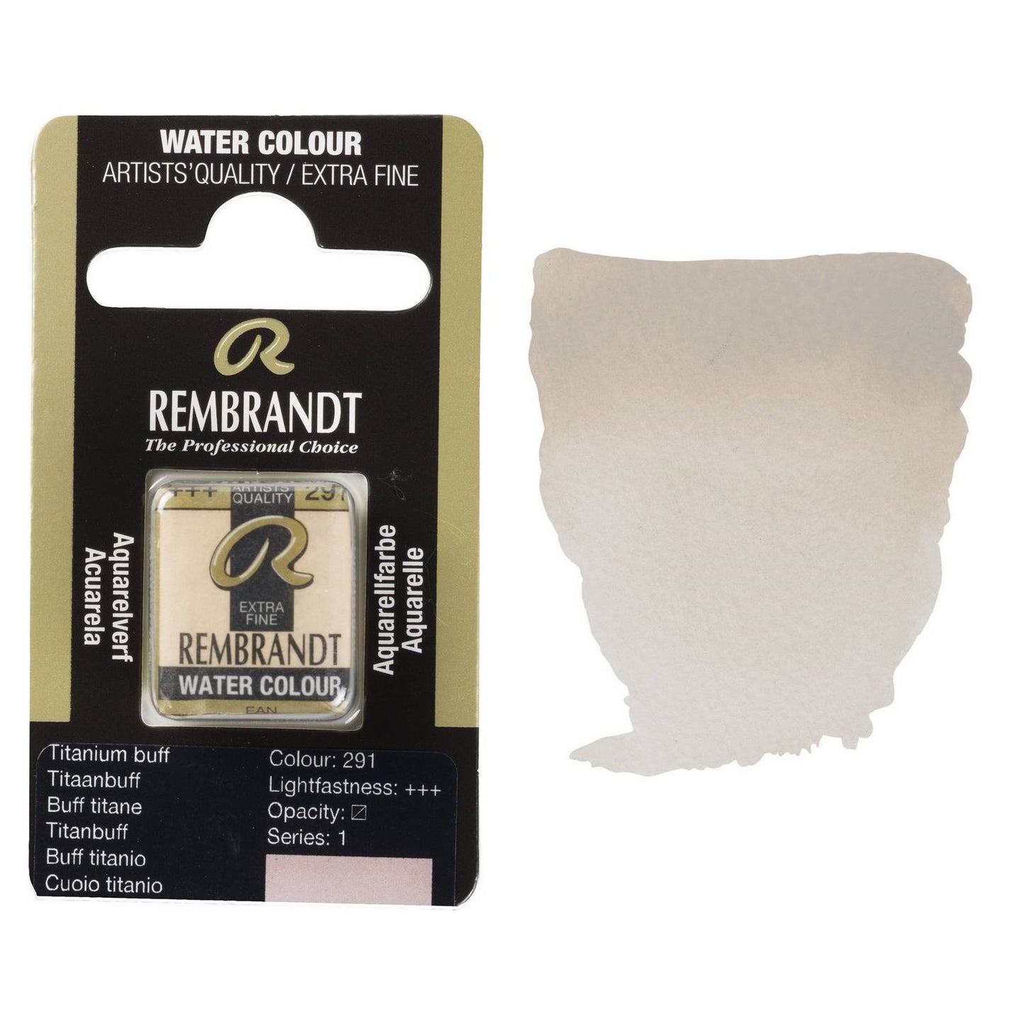 AQUARELA TALENS REMBRANDT HALF PAN 291 TITANIUM BUFFERED S1