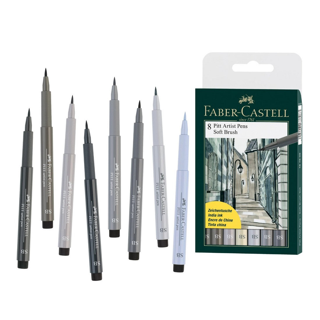 CANETA FABER CASTELL PITT 08 BRUSH GREY (TONS CINZA) 167808