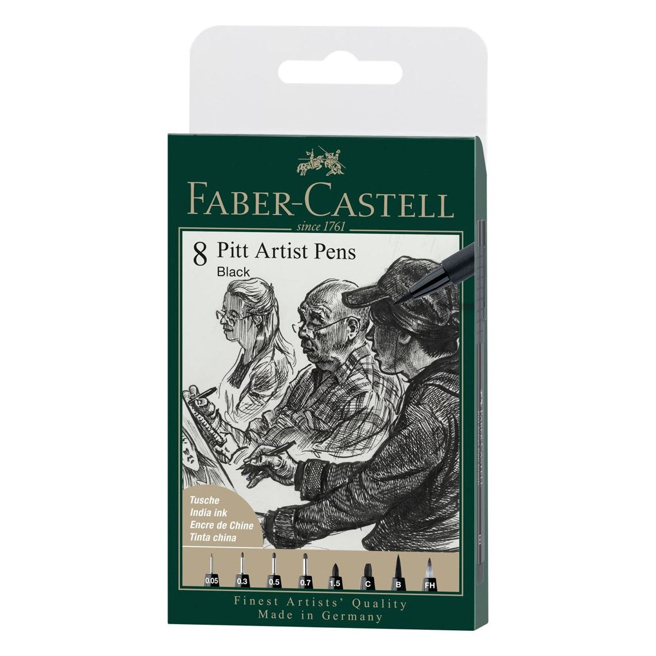 CANETA FABER CASTELL PITT 08 BLACK (XXS-S-F-M-B-C-1.5-FUDE) 167158
