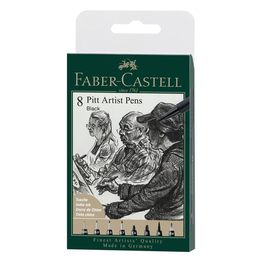 CANETA FABER CASTELL PITT 08 BLACK (XXS-S-F-M-B-C-1.5-FUDE) 167158