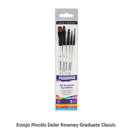 ESTOJO PINCEIS DALER ROWNEY GRADUATE CLASSIC SET C/ 05