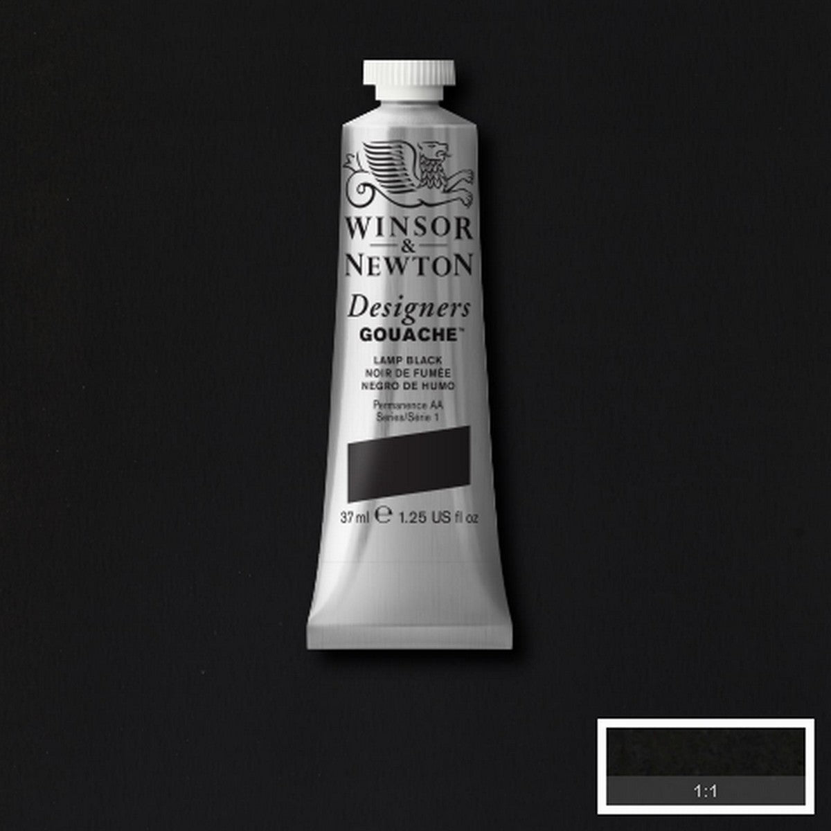 GOUACHE WINSOR NEWTON DESIGNERS 337 LAMP BLACK 37ml