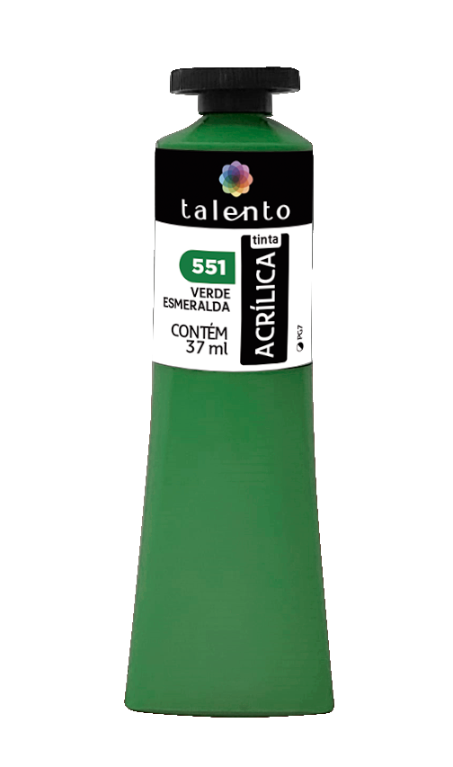 ACRILICA TALENTO 037ML 551 VERDE ESMERALDA