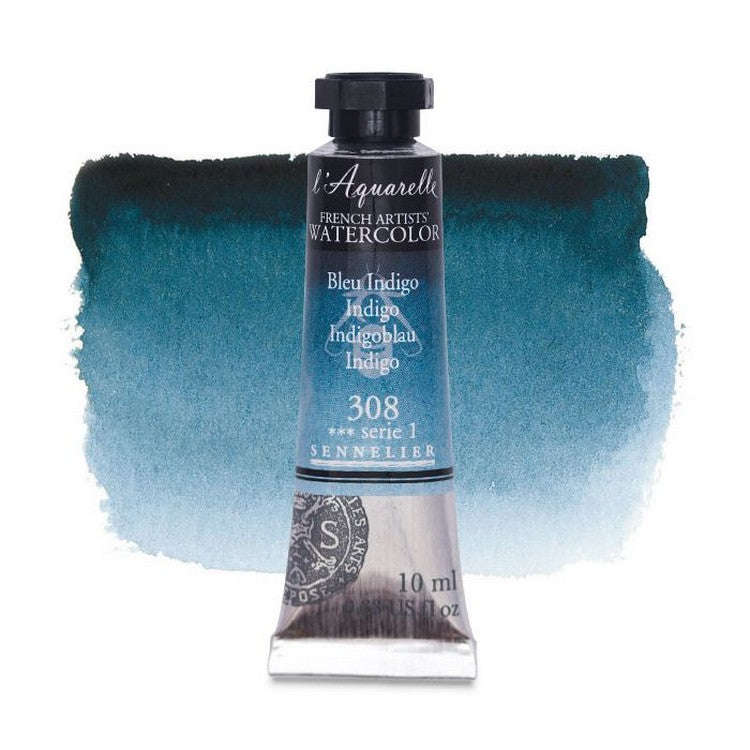 AQUARELA SENNELIER L'AQUARELLE 308 INDIGO 10ML S1