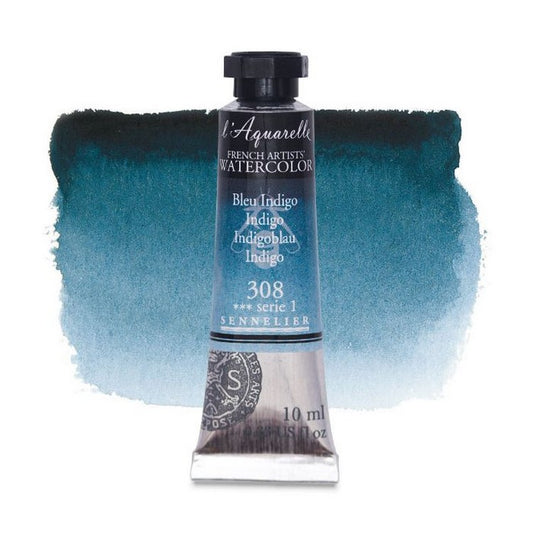 AQUARELA SENNELIER L'AQUARELLE 308 INDIGO 10ML S1