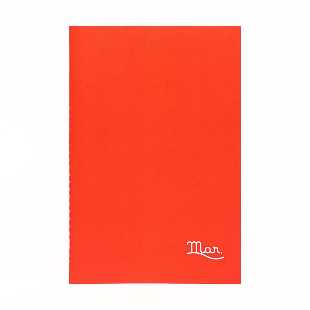 KIT 03 JOURNALS MAR VERMELHO A5 S/ PAUTA 60FLS CADA