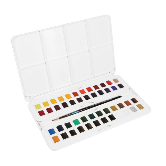 ESTOJO AQUARELA DALER ROWNEY AQUAFINE 48 HALF PAN