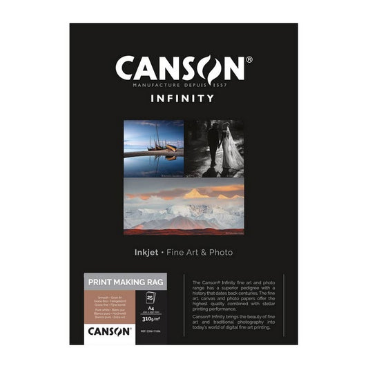 CANSON INFINITY PRINTMAKING RAG 310g/m2 A3+ 25 FOLHAS