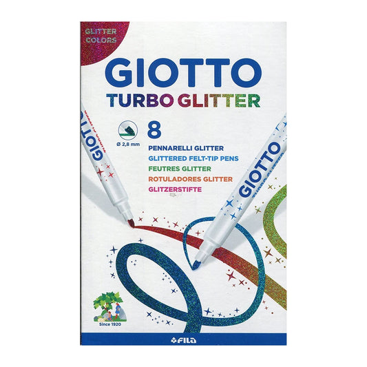 CANETA HIDROCOR GIOTTO TURBO GLITTER 08 CORES