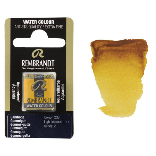 AQUARELA TALENS REMBRANDT HALF PAN 238 GAMBOGE S2