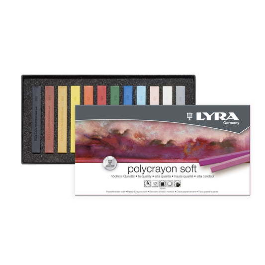 PASTEL SECO CARRE LYRA POLYCRAYON 12 CORES
