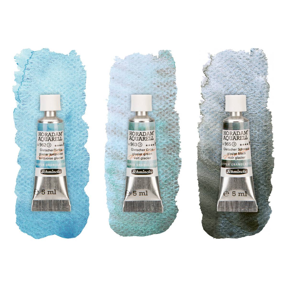 ESTOJO AQUARELA SCHMINCKE HORADAM SUPER GRANUL 5ML GLACIER C/ 03