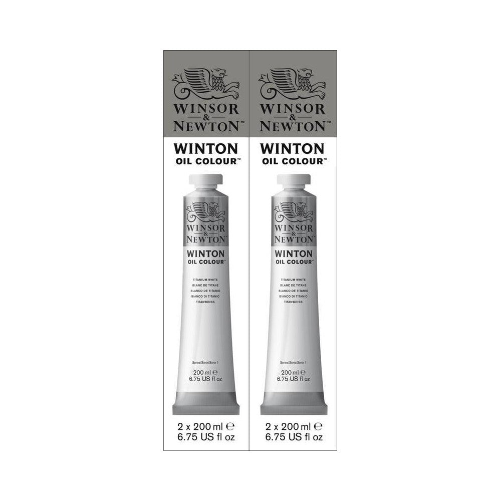 OLEO WINSOR NEWTON WINTON 200ML 644 TITANIUM WHITE PAC C/ 02 UNI