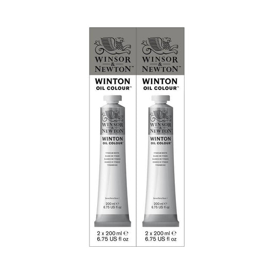 OLEO WINSOR NEWTON WINTON 200ML 644 TITANIUM WHITE PAC C/ 02 UNI