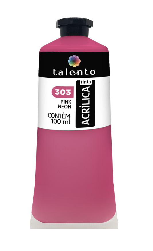 ACRILICA TALENTO 100ML 303 PINK NEON