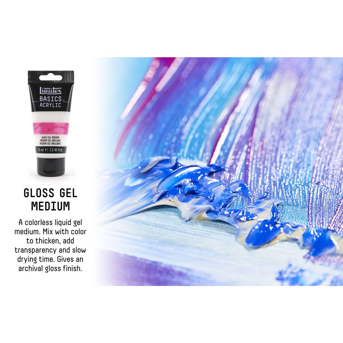 MEDIUM LIQUITEX BASICS GEL BRILHANTE 250ML  1041010