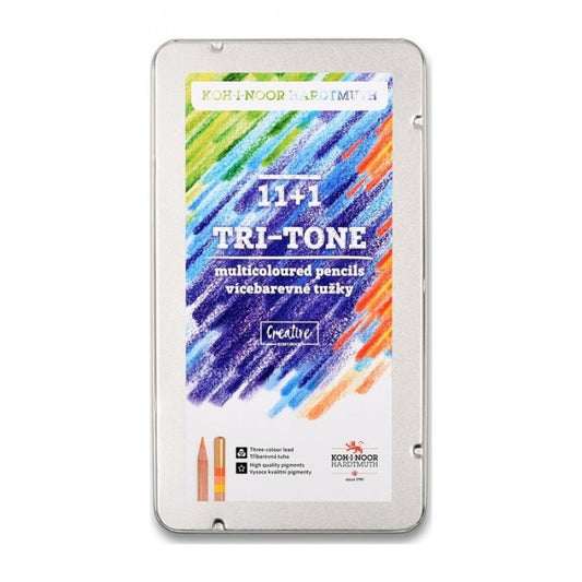 LAPIS COR KOH-I-NOOR TRI-TONE MULTICOLORIDO 12 CORES