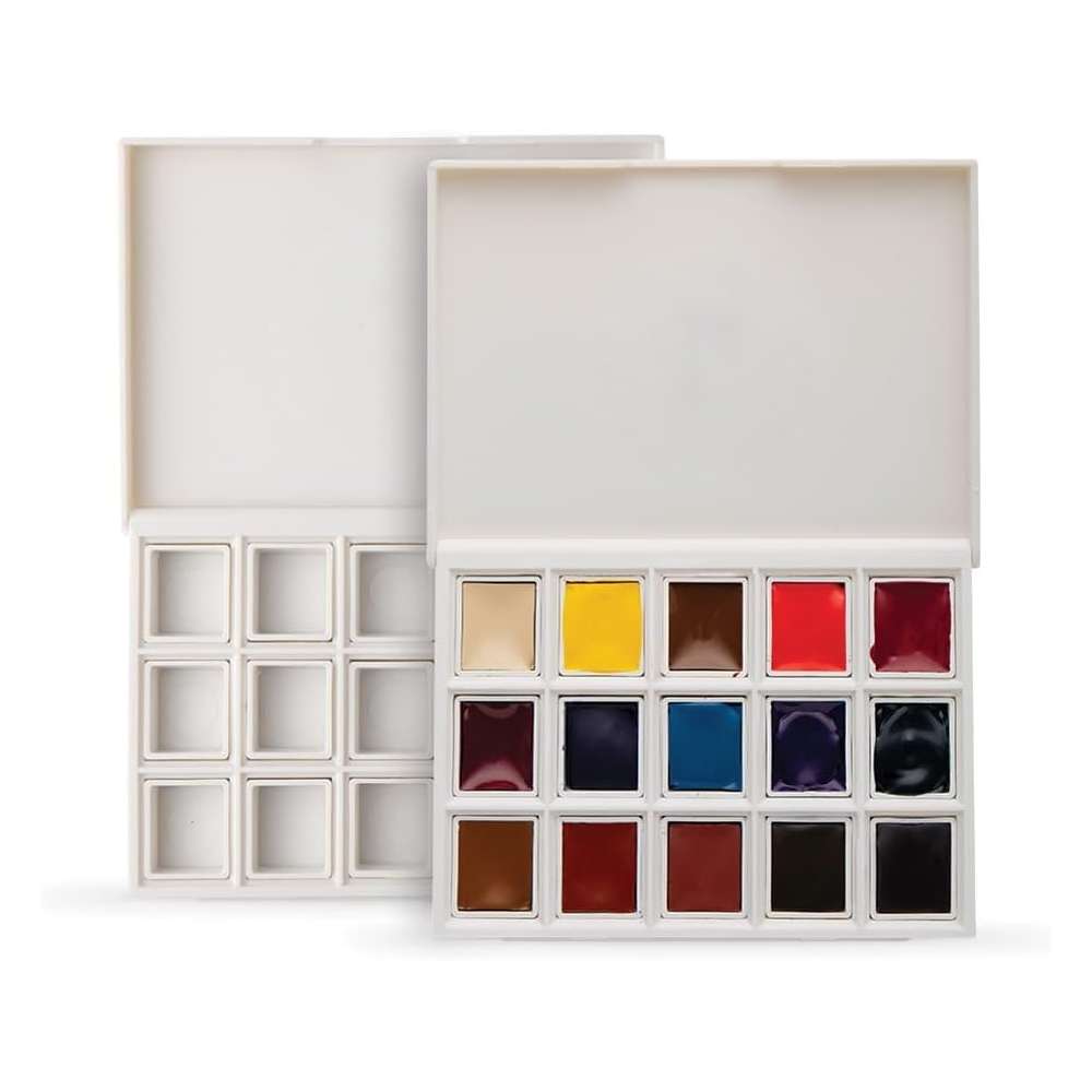 ESTOJO AQUARELA DANIEL SMITH ULTIMATE MIXING C/ 15 HALF PAN +