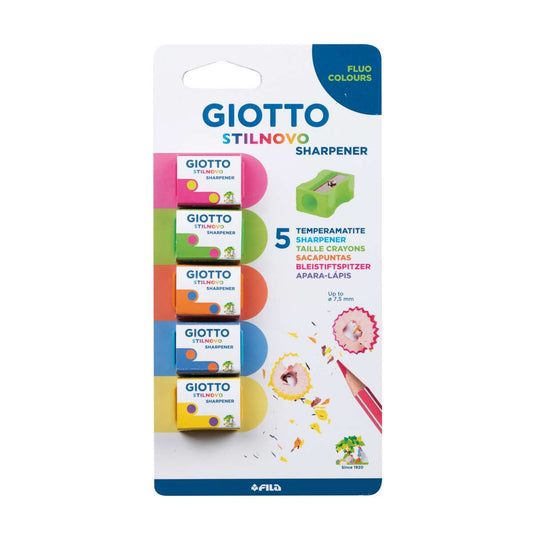 APONTADOR GIOTTO STILNOVO FLUORESCENTE BLISTER C/ 05 UN
