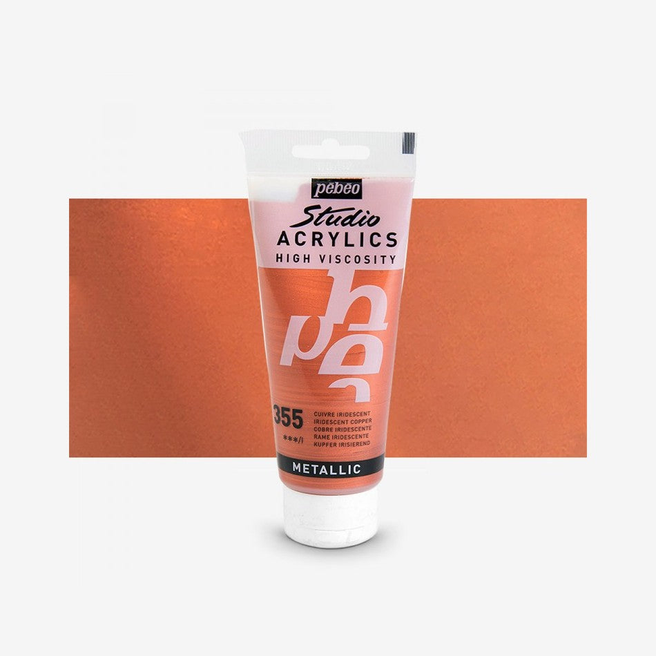 ACRILICA PEBEO STUDIO HV  100ML 355 COBRE IRIDESCENTE 832355