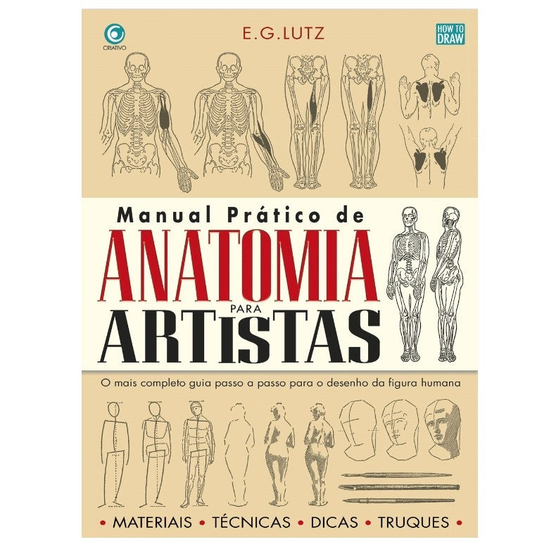 LIVRO "MANUAL PRATICO DE ANATOMIA PARA ARTISTAS" E. G. LUTZ