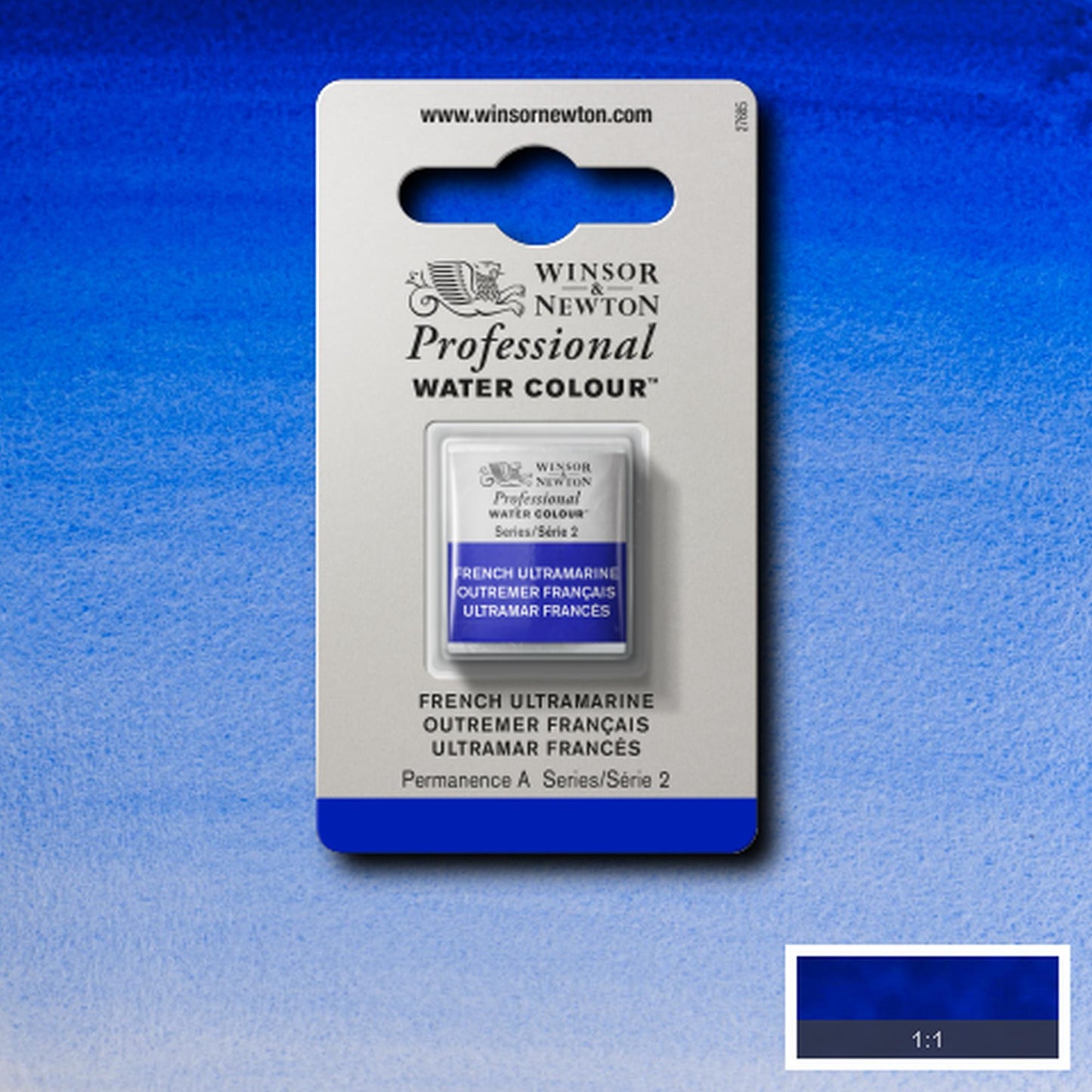 AQUARELA WINSOR NEWTON ARTISTS H PAN 263 FRENCH ULTRAMARINE S2