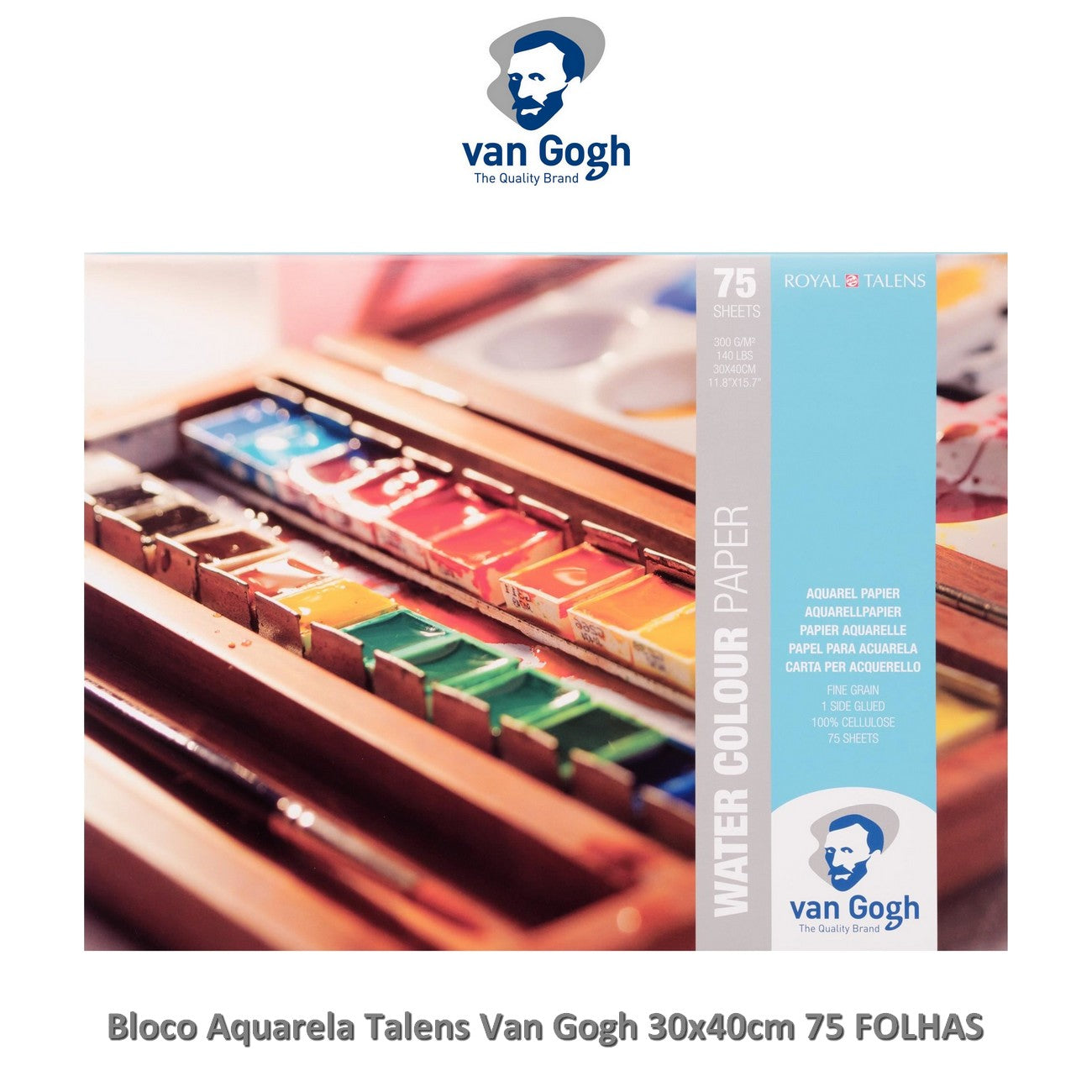 BLOCO TALENS VAN GOGH AQUARELA 300G/M2 30X40 75 FOLHAS