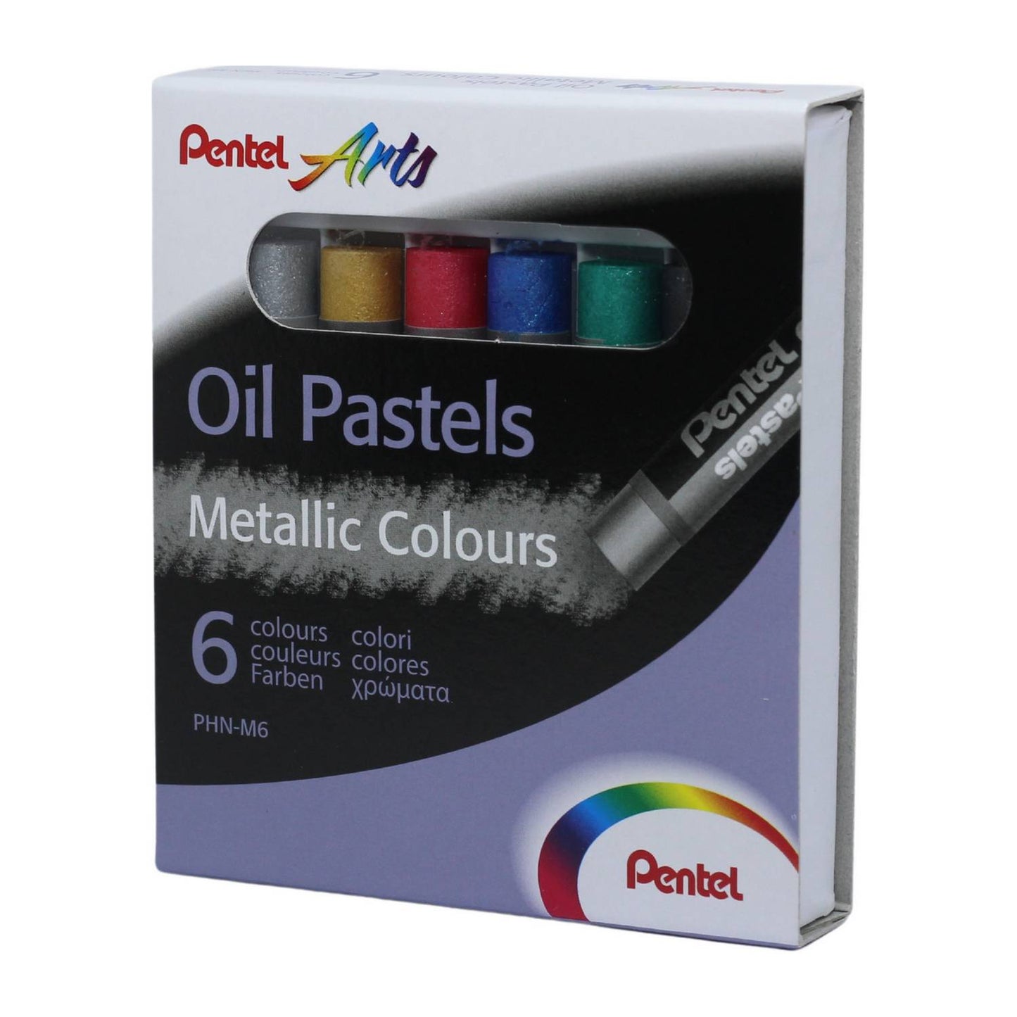 PASTEL OLEOSO PENTEL 06 CORES METALICAS