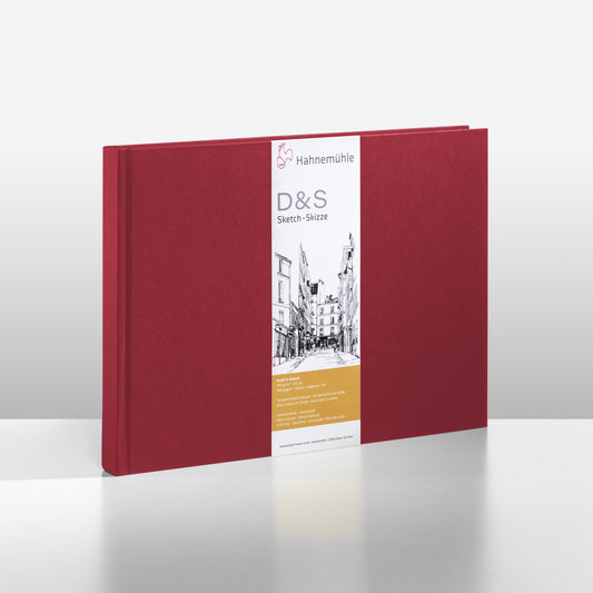 SKETCH BOOK HAHNEMUHLE D&S A5 140g/m2 VERMELHO PAISAGEM 80 FLS.