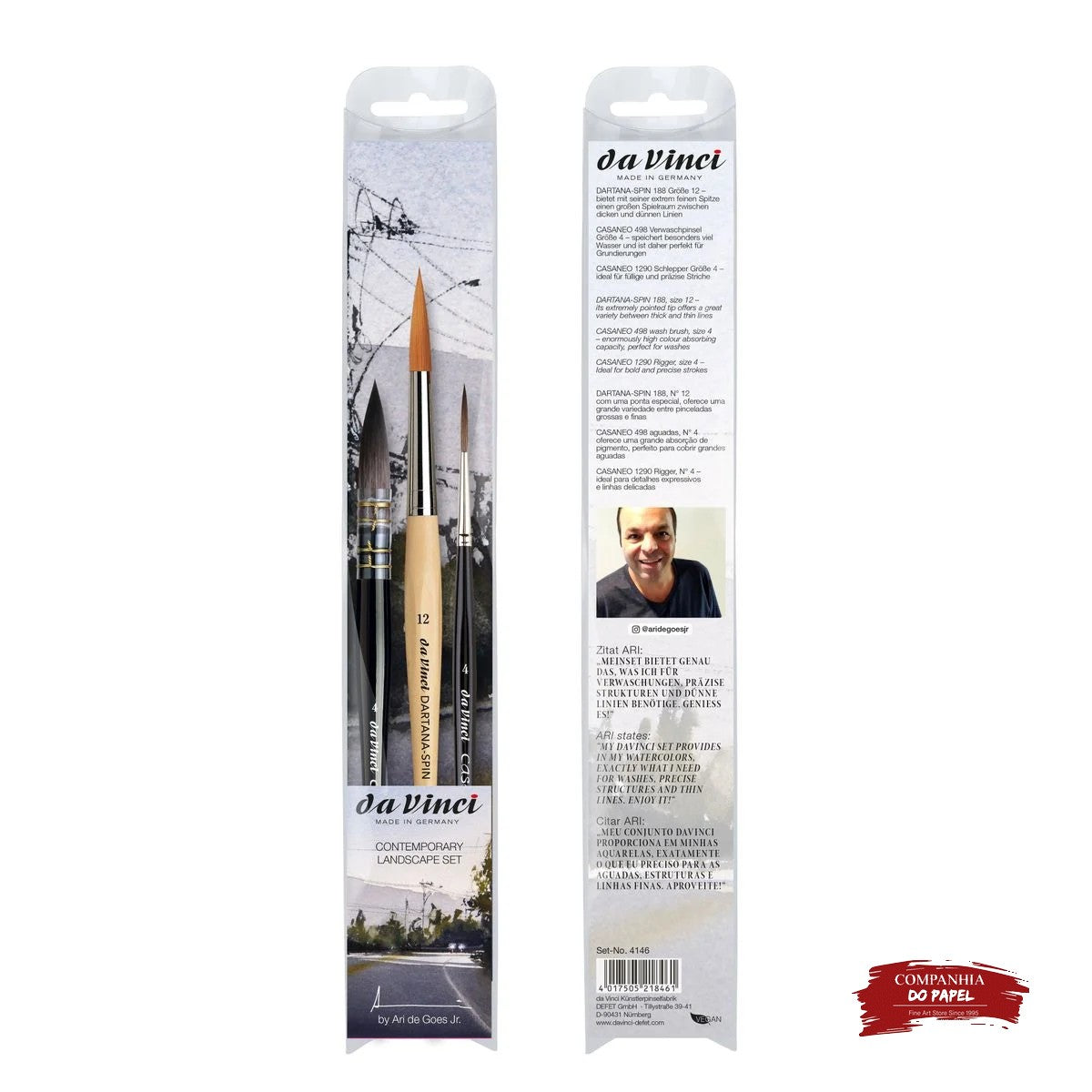 ESTOJO PINCEL DA VINCI ARI DE GOES 4146 C/ 03 UNIDADES