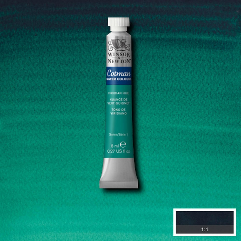 AQUARELA WINSOR NEWTON COTMAN 696 VIRIDIAN 08ml