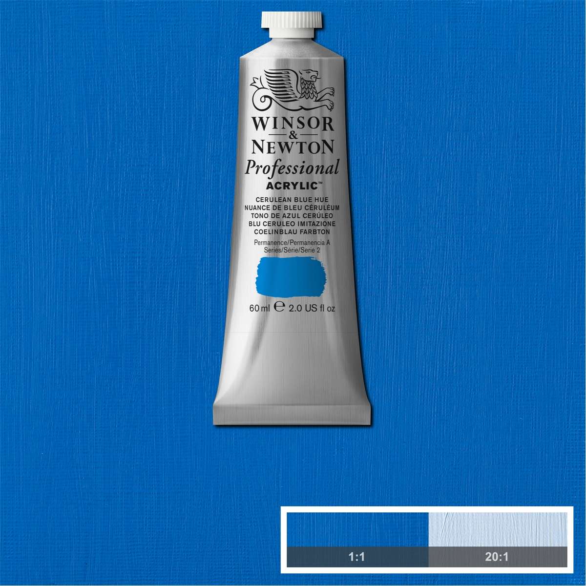 ACRILICA WINSOR NEWTON PROFISSIONAL 60ML 139 CERULEAN BLUE HUE S2