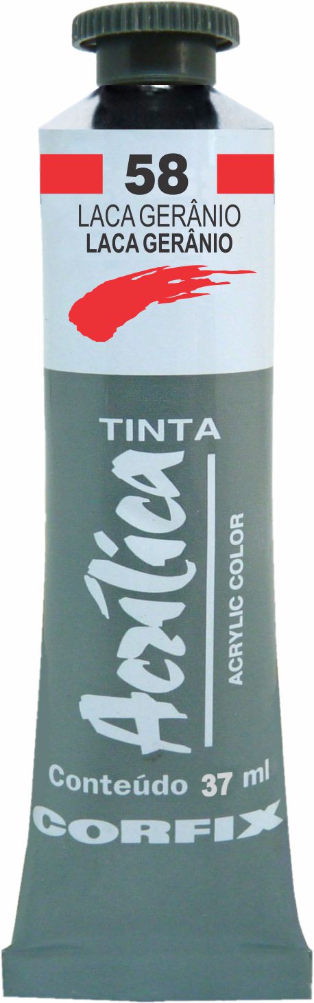 ACRILICA CORFIX 37ML 58 LACA GERANIO