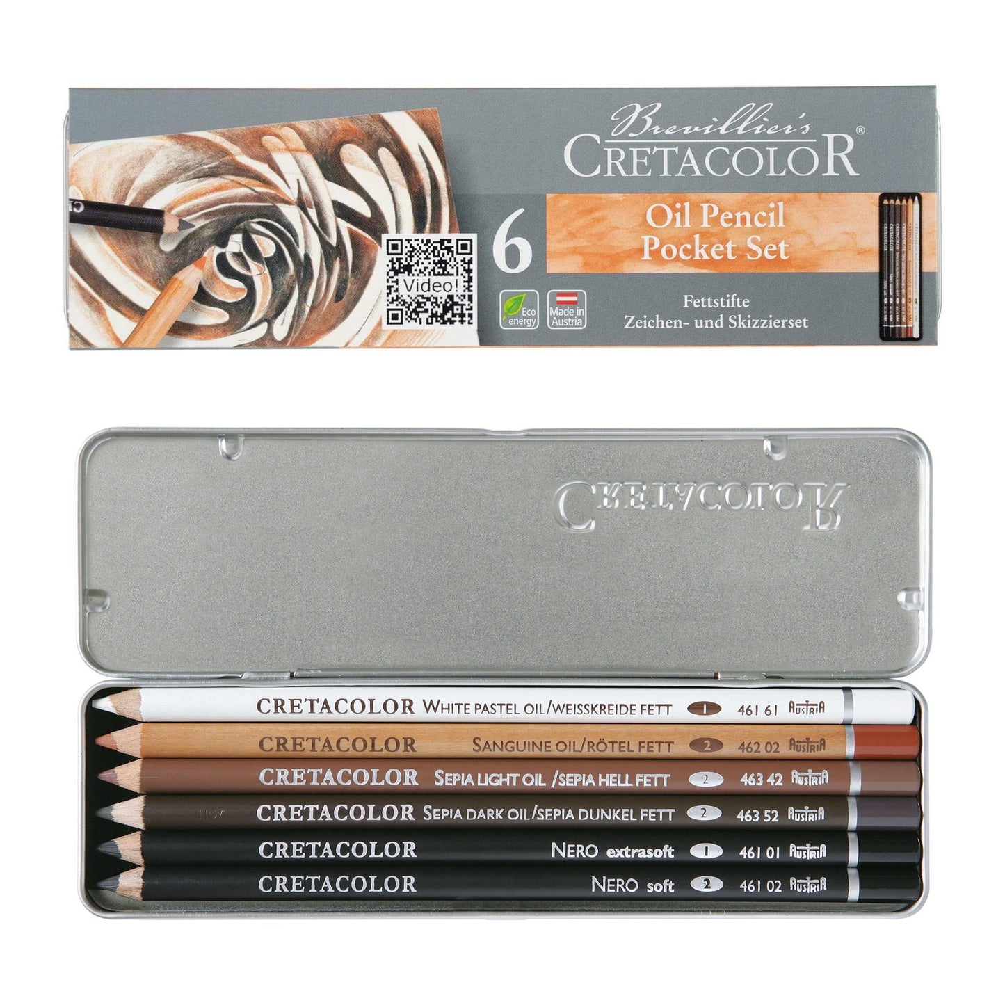 ESTOJO LAPIS ESBOÇO CRETACOLOR OIL PENCILS POCKET C/ 06 PC