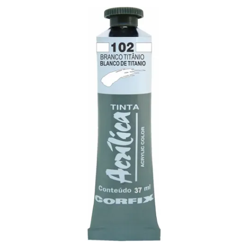 ACRILICA CORFIX 37ML 102 BRANCO TITANIO