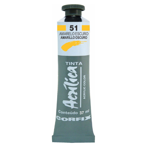 ACRILICA CORFIX 37ML 51 AMARELO ESCURO