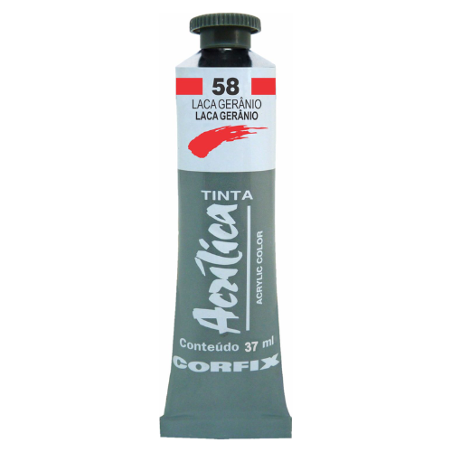ACRILICA CORFIX 37ML 58 LACA GERANIO